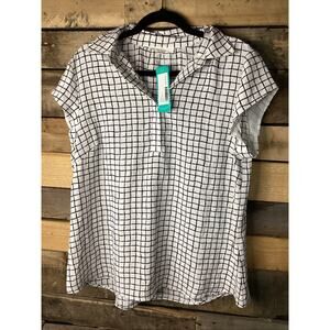 Fun2fun Cherry Blouse, Black and White, Size Large